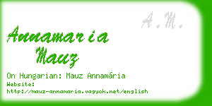 annamaria mauz business card